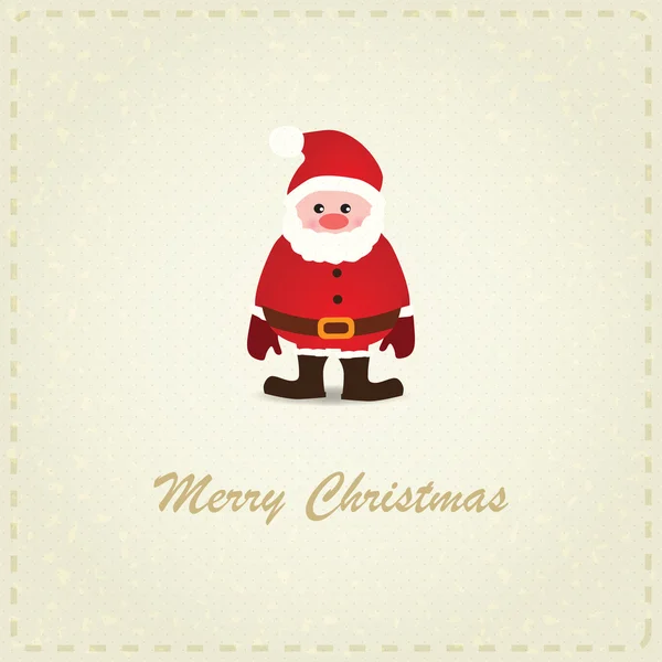 Cartão de Natal vetorial com Papai Noel — Vetor de Stock
