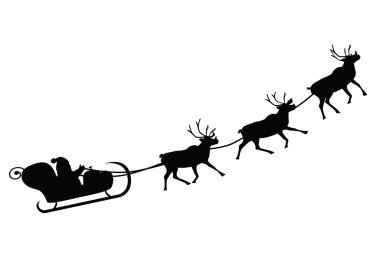Noel Baba bir kızak sürme
