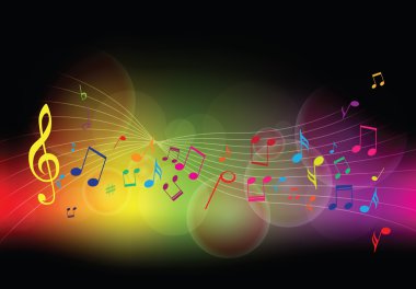 renkli müzik arkaplanı