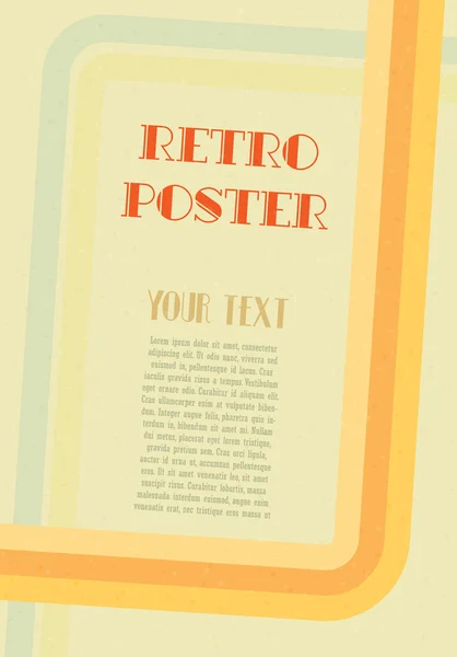 Diseño de póster retro — Vector de stock