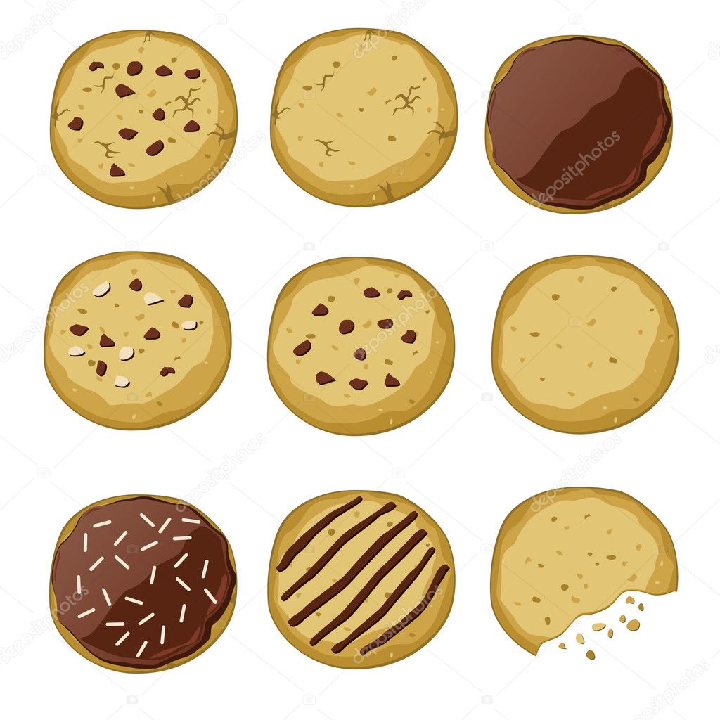 set of different cookies