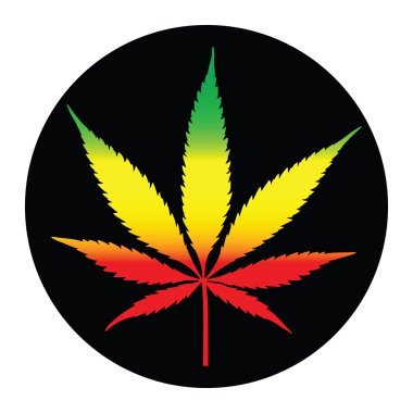 marihuana yaprağı illustreation