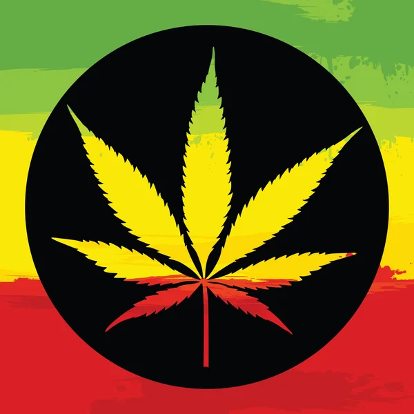 Illustreazione delle foglie di marijuana — Vettoriale Stock