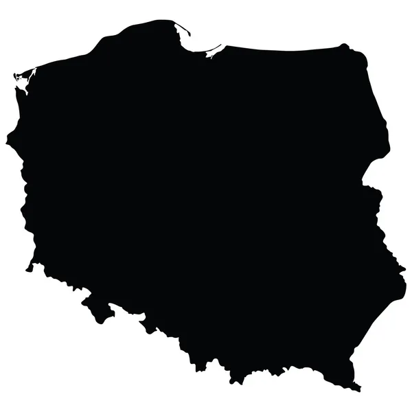 Harta Poloniei (ilustrație vectorială ) — Vector de stoc