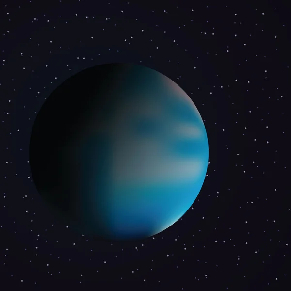 惑星と (ベクトルの背景に暗い空間) — ストックベクタ