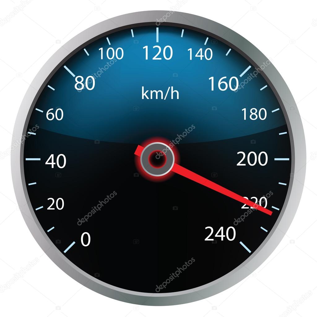 Speedometer on white background (vector)