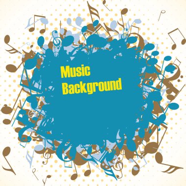 müzik arka plan notları ile vektör