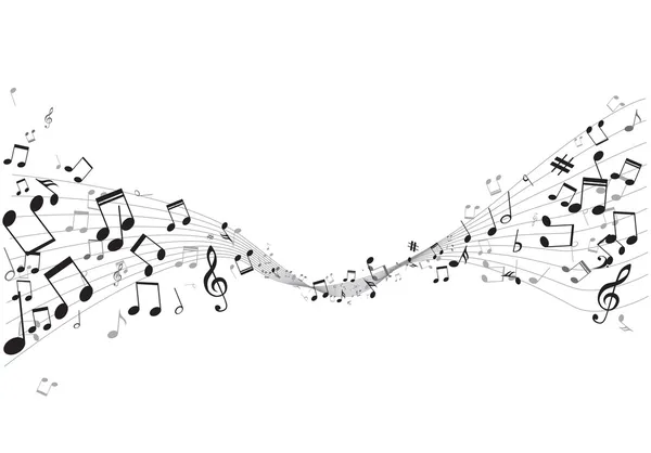 Различные музыкальные ноты на стойке, векторе — стоковый вектор