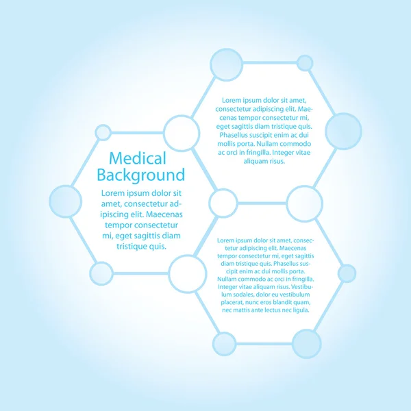 Moléculas abstratas fundo médico com espaço de cópia (vetor ) — Vetor de Stock