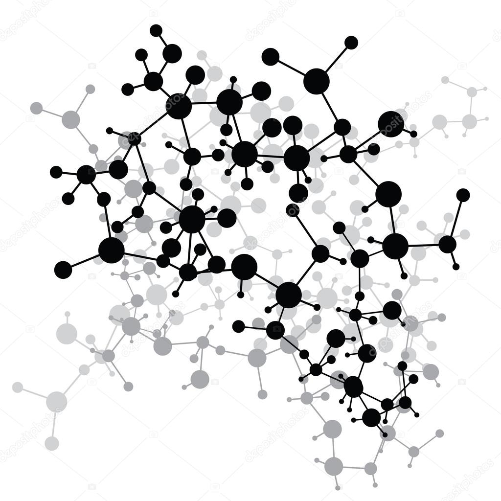 Abstract molecules medical background (Vector)