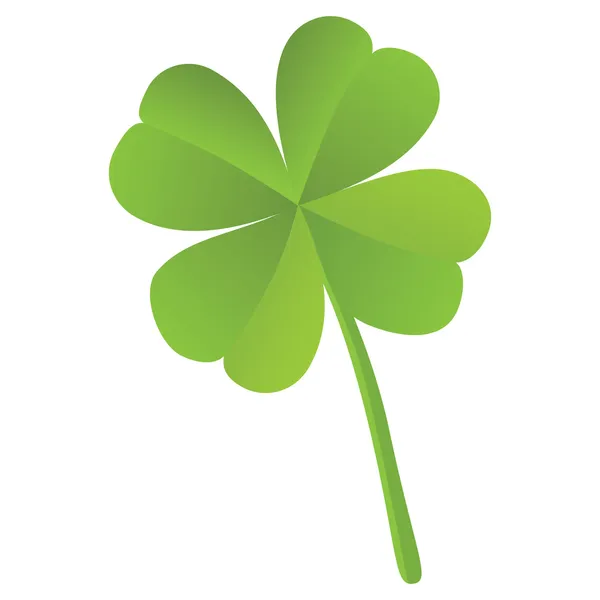 Four leaf clover isolated, St. Patrick's day (vector) — Stock Vector
