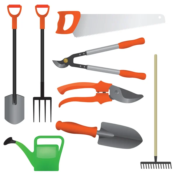 Collection d'outils de jardinage, vecteur — Image vectorielle