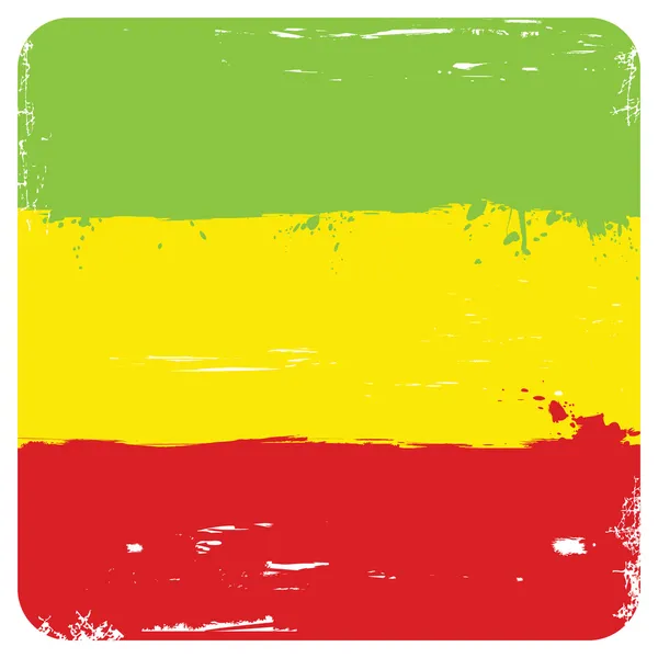 Grunge background with flag of Ethiopia isolated on white. Vecto — Stock Vector