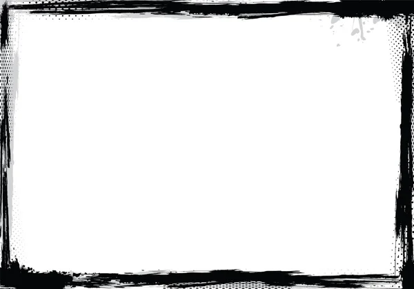 Grunge frame in zwart en wit, vector — Stockvector