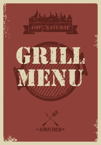 Barbecue menu, vintage styl, vektor — Stockový vektor