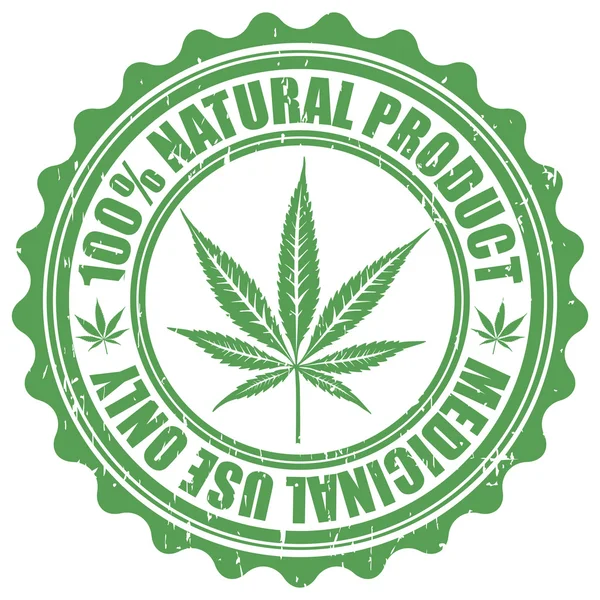 Grunge damga marihuana yaprağı amblemi ile. Kenevir yaprak silhouett