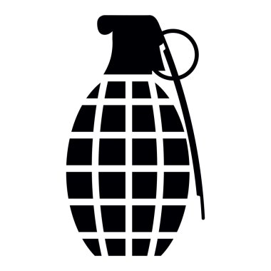 beyaz zemin üzerine izole el bombası vektör 