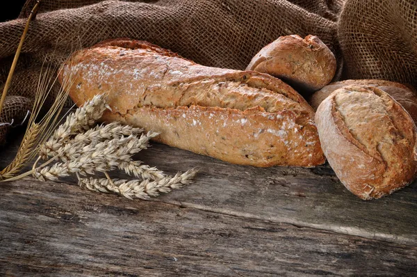 Close-up of traditional homemade bread — Stock Photo, Image
