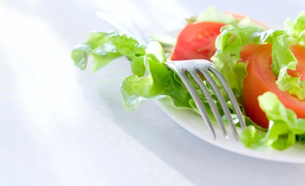 Hintergrund gesunder Ernährung. Salat-Nahaufnahme — Stockfoto