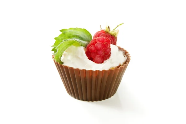 Csokoládé málna Cupcake — Stock Fotó