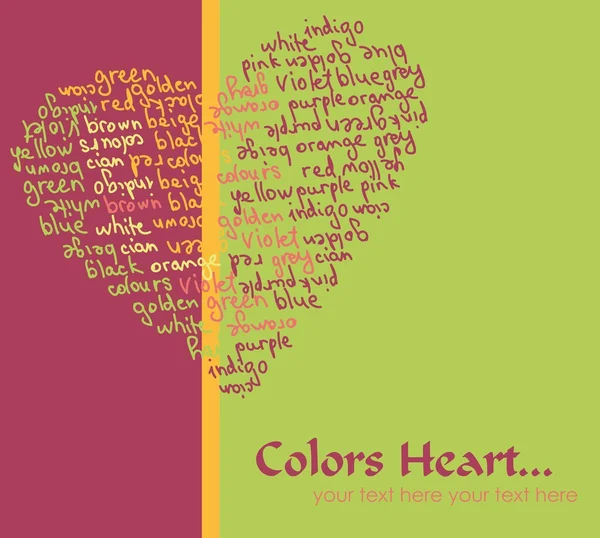 kelimeler kalp bulut içinde etiketi ile tebrik kartı