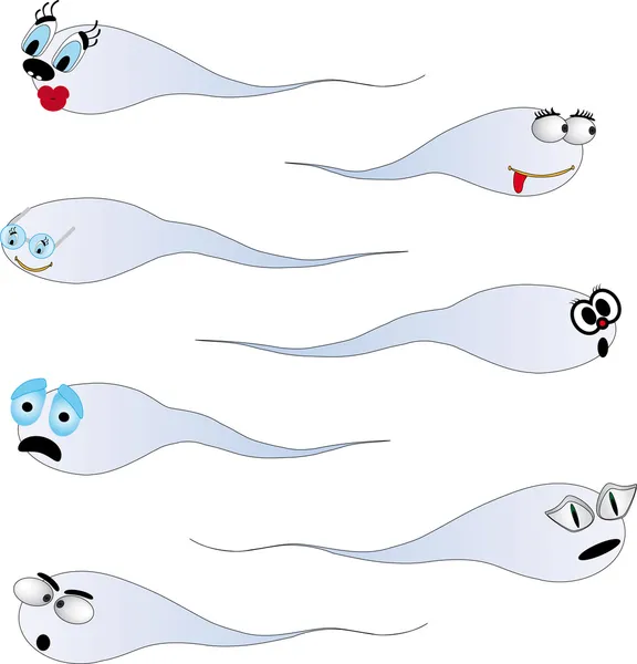 komik çizilmiş sperm - bir kız ve bir erkek
