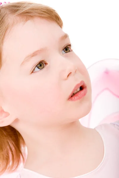 Cutel menina em branco isolado — Fotografia de Stock