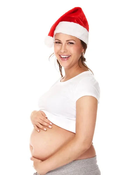 Pregnant christmas — Stock Photo, Image