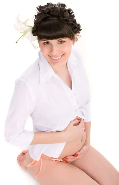 Happy pregnant woman — Stock Photo, Image