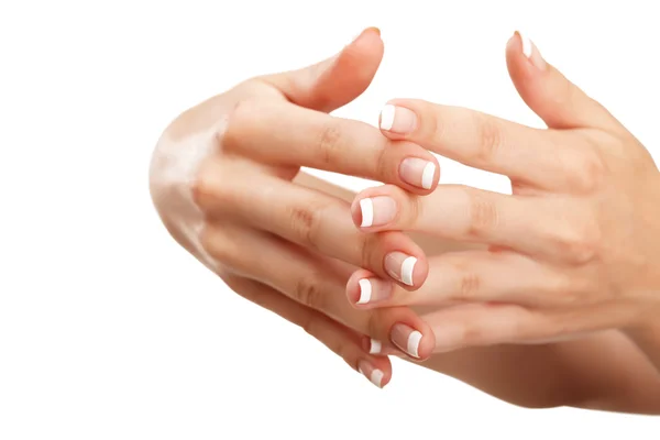 French manicure — Stock Photo, Image