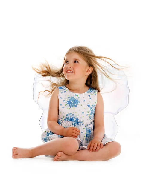 Sitting little fairy — Stock Photo, Image