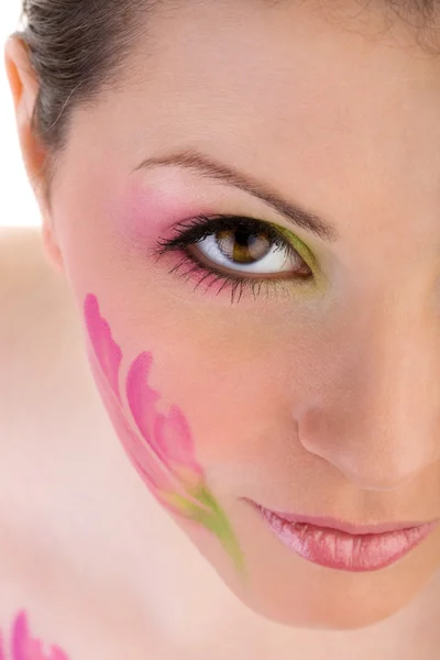 Closeup photo of woman face — Stock Photo, Image