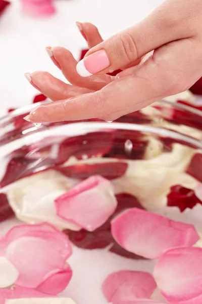 Manicure francese rosa — Foto Stock