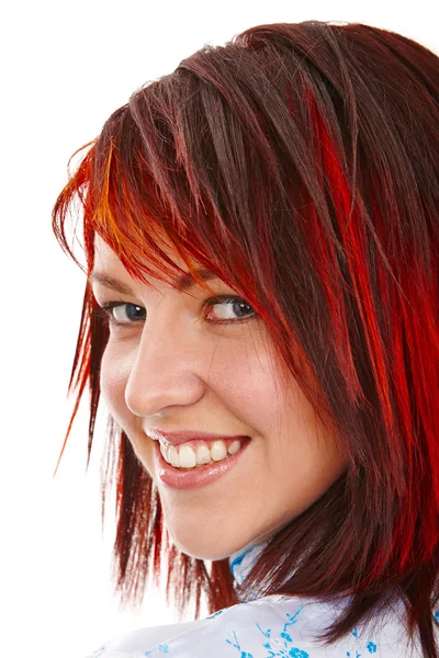 红发女孩的肖像 — 图库照片