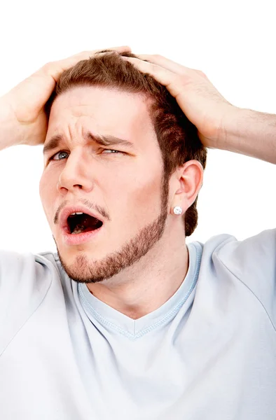 Expressive man headshot — Stock Photo, Image