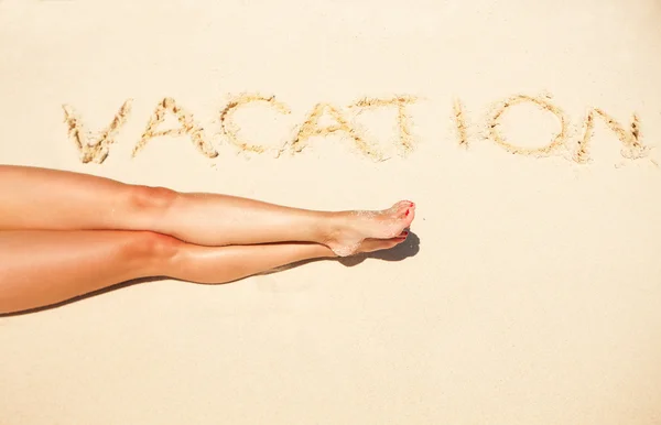 Słowo wakacje — Zdjęcie stockowe