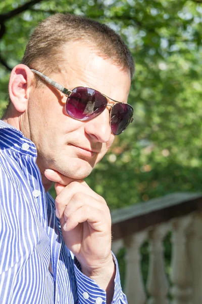 Young casual man with glasses — Stock Photo, Image