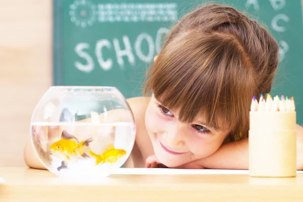 学校に戻る - 数学の女子高生 — ストック写真