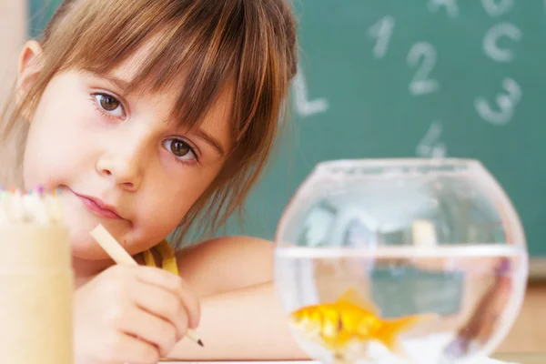 Studentessa in camerino - torna a scuola — Foto Stock