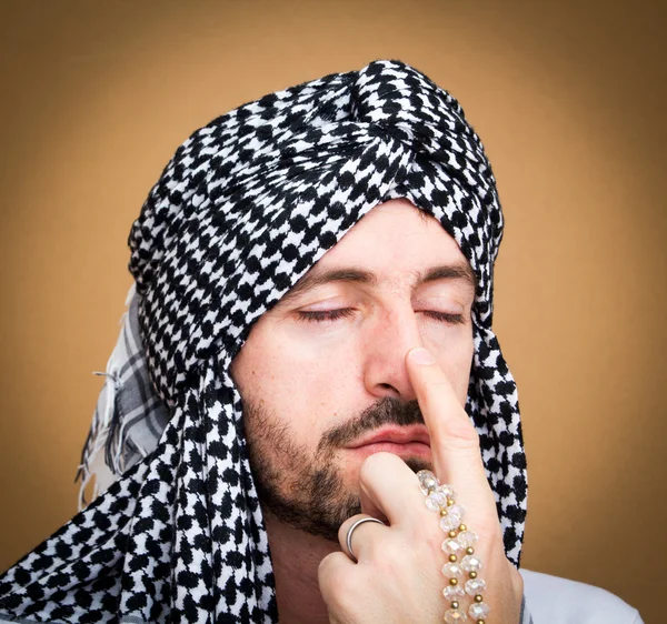 Arabe musulman avec turban — Photo