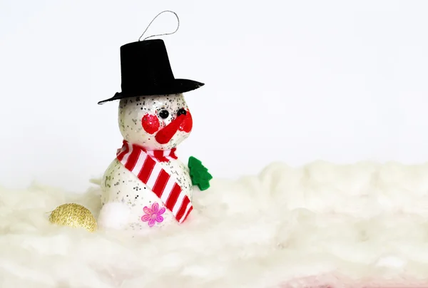 雪人和礼品盒 — 图库照片