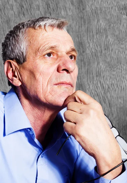 Mature Businessman has a problem at his work — Stock Photo, Image