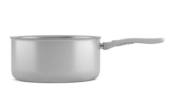 Single gray cooking pot isolated on white background — Stock Photo, Image