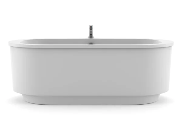 흰색 배경에 고립 된 현대 욕조 — 스톡 사진