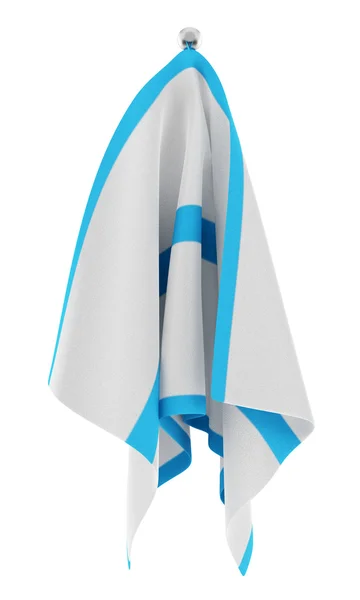 Towel on hanger isolated on white background — Stock Photo, Image
