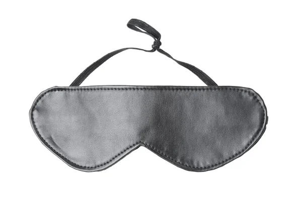 Black leather eyes mask isolated on white background — Stock Photo, Image