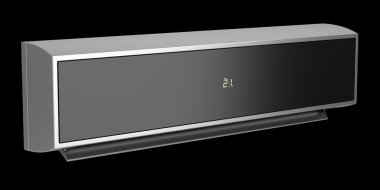 Modern siyah siyah arka plan üzerine izole Klima