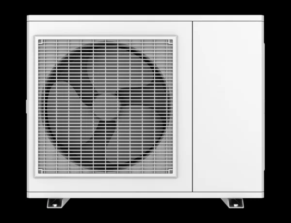 Modern air conditioner isolated on black background — Stock Photo, Image