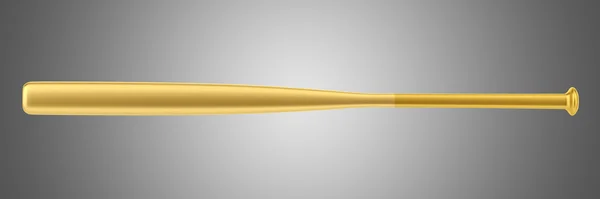 Golden baseball bat isolated on gray background — Stock Photo, Image