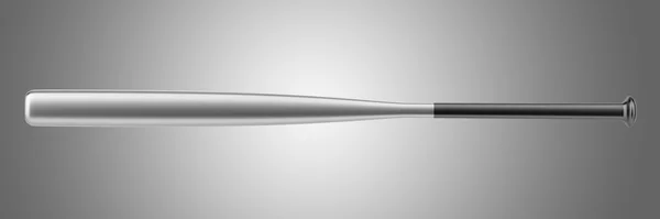 Bastão de beisebol de alumínio isolado no fundo cinza — Fotografia de Stock